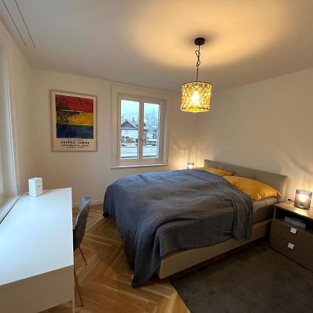 Modernes Apartment Am Fuss Des Pilatus - Skigebiet Hergiswil Exteriör bild