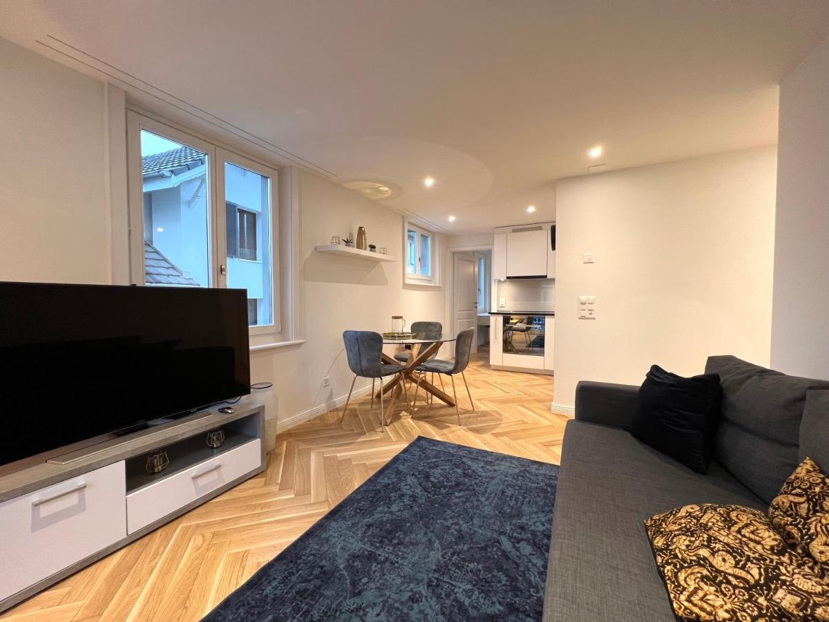 Modernes Apartment Am Fuss Des Pilatus - Skigebiet Hergiswil Exteriör bild